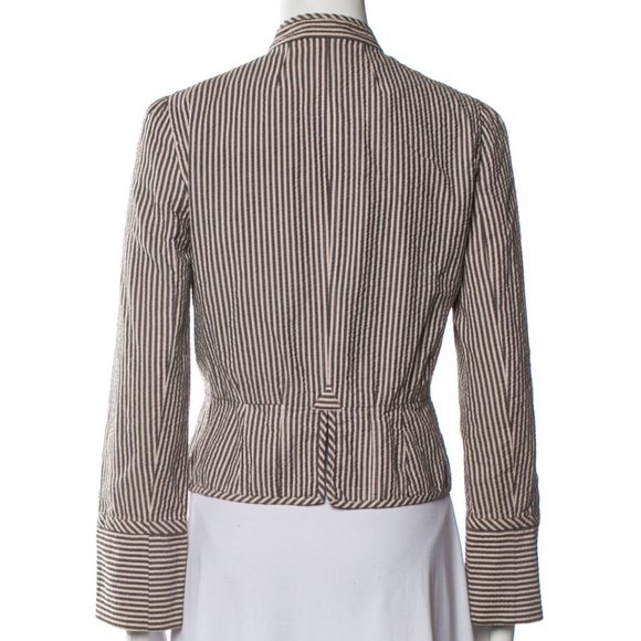 Marc Jacobs Vintage Blue and White Seersucker Striped Blazer Fitted Structured - Picture 4 of 4